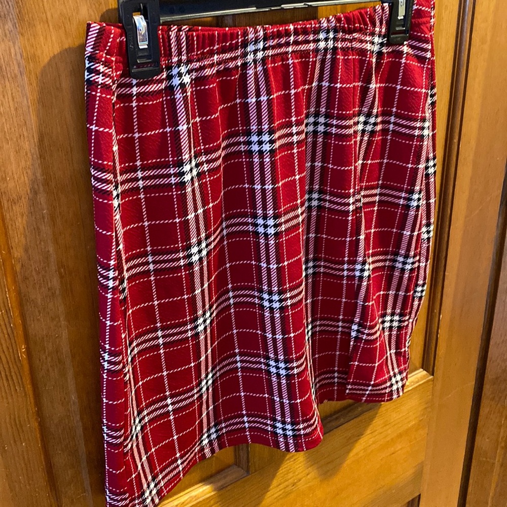 Red Plaid Mini Skirt